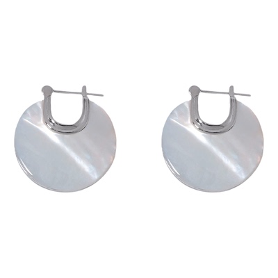 CrayonX法式极简风贝母炫彩耳环