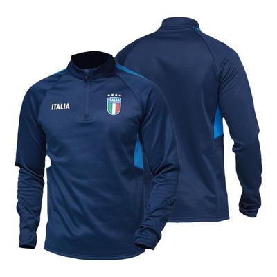 意大利官方健身运动足球加绒长袖