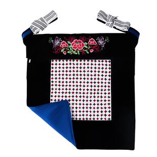 云贵川老式传统婴儿背带刺绣秋冬厚款宝宝外出简易后背式背带背扇