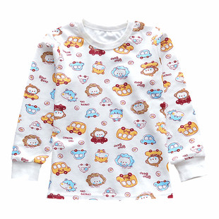 儿童保暖内衣宝宝无骨纯棉秋衣男童单衣女童打底长袖上衣全棉睡衣