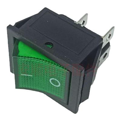 蒸炉煮面桶炉冰箱展示柜船型开关4脚2档带灯16A250V翘板电源开关