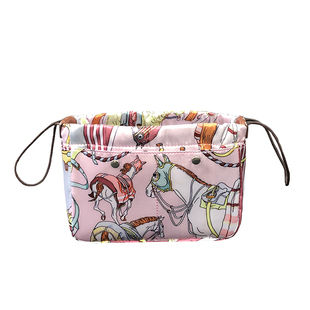 粉色丝绸内衬包H家菜篮子内胆包铂金花园收纳袋轻便多功能化妆包