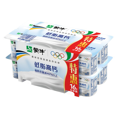 蒙牛低脂高钙风味酸奶90g*24杯