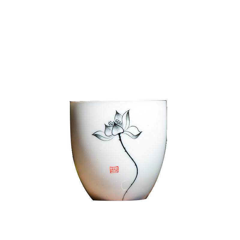 瓷韵东方手绘陶瓷茶杯主人杯家用喝茶品茗杯功夫茶具个人杯单杯