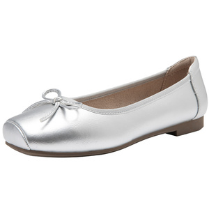 大东女鞋2026春季新款韩式平底通勤鞋蝴蝶结小皮鞋玛丽珍鞋工作鞋