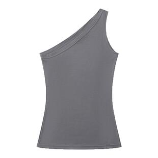 DIONYS*One-Shoulder Basic Tank 斜肩基础版型紧身凉感背心