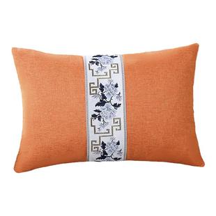 中式沙发靠垫抱枕加厚棉麻靠枕套床头靠垫大号枕头抱枕可拆洗定制