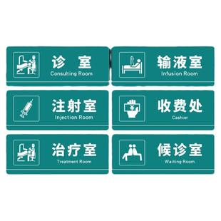 诊所标识牌口腔医院门诊科室医疗诊室门牌牙科美容院卫生院注射室牌子观察治疗室配药收费处亚克力定制中医科