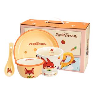 摩登主妇疯狂动物城餐具套装家用2026新款高颜值陶瓷碗盘生日礼物