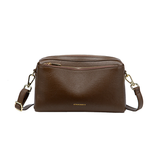 软皮妈妈包女士2025新款时尚多层手机包女款高级感真皮单肩斜挎包