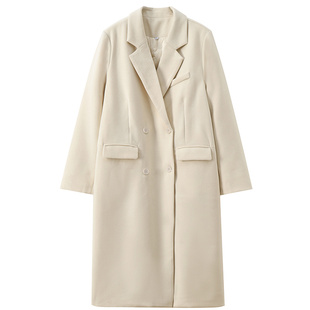 高级感呢大衣羽绒服胖莹莹大码女装冬季通勤风衣加厚保暖长款外套