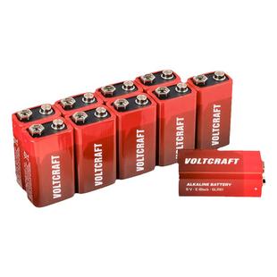 VOLTCRAFT沃卡福9V碱性电池万用表电池9V方块电池PP3高性能电池