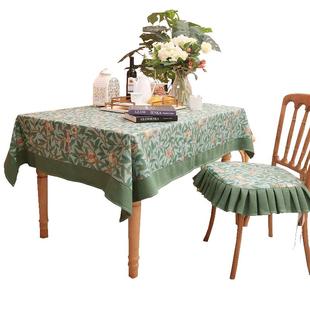 湛蓝原创布艺桌布餐桌布茶几美式田园石榴圆桌盖布桌巾艺茶几台布