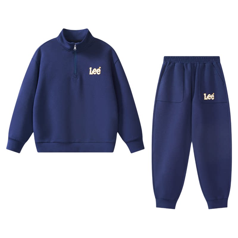 Leekids秋冬保暖卫衣卫裤套装