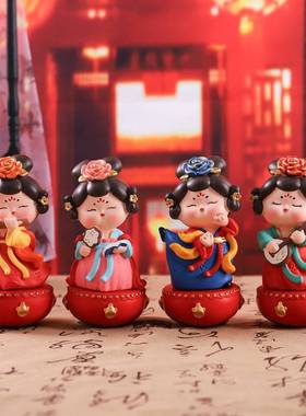 网红热卖唐宫赋不倒翁礼物仕女小姐姐小号少女古风装饰摆件唐朋友