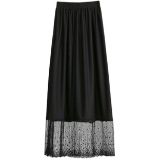 汉服内搭衬裙蕾丝边花边女打底裙防透半身裙马面裙防走光旗袍内衬