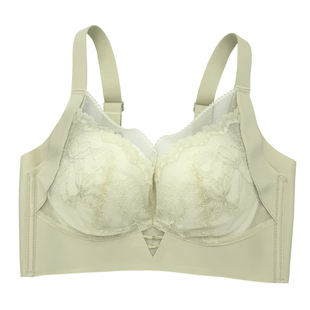 兜兜罩正品内衣9175中薄B杯无侧骨小胸聚拢防下垂桑蚕丝无磁文胸