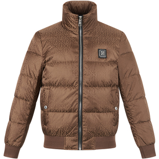 ZOUK欧洲站2023爆款羽绒服男高端潮牌字母暗纹男士秋冬款外套上衣