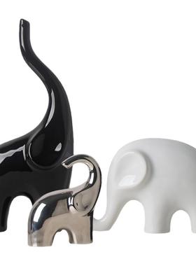 大象摆件轻奢高档酒柜装饰品