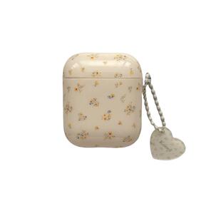秋冬纯色清新小碎花适用苹果耳机保护套airpods4无线蓝牙耳机壳pro1/2airpodpro3代ipod耳机盒airpods3保护壳