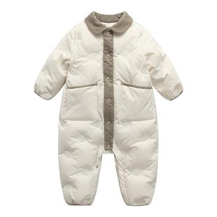 迷你巴拉巴拉婴儿衣服宝宝羽绒服连体衣冬季新款儿童轻薄外出爬服