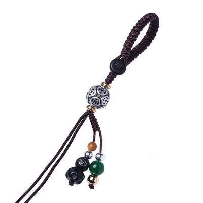 花素半成品钥匙扣足银