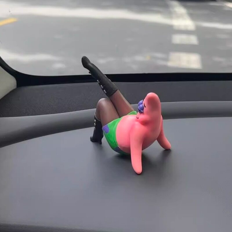 黑丝派大星装饰摆件车载饰品桌面电视柜家居好物可爱搞怪创意手办