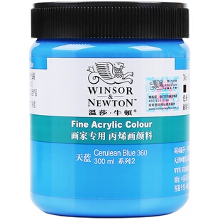 温莎牛顿丙烯颜料300ml单盒套装艺术家防水墙绘绘画钛白画材之家