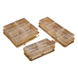 果盘ktv专用酒吧水果盘小吃碟子零食亚克力足浴店点心干果盘商用