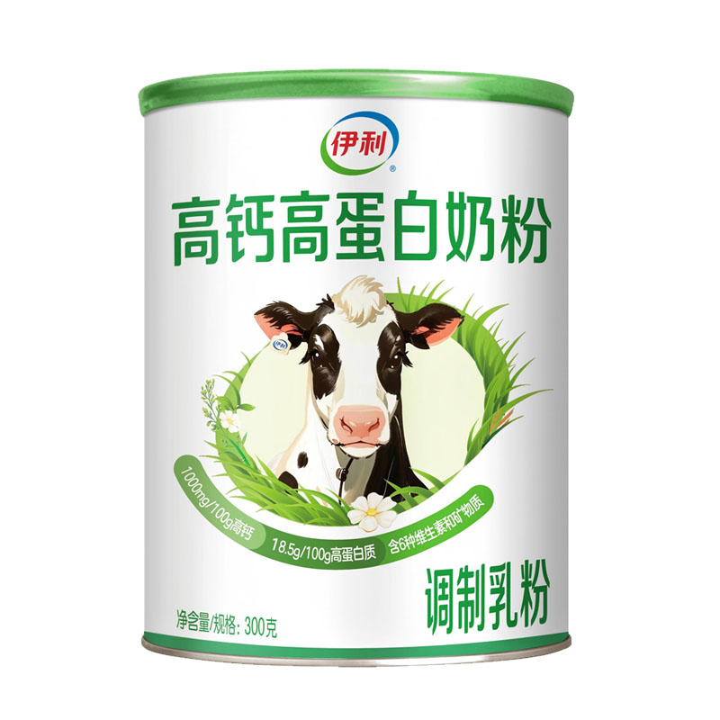 伊利高钙高蛋白奶粉300g罐装