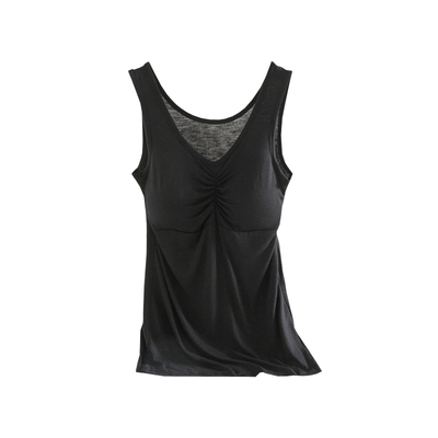 莫代尔带胸垫吊带背心瑜伽服