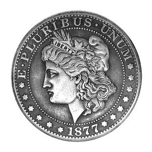 新款魔术币1877自由女神半美元硬币 仿古铜章美国纪念币把玩外币