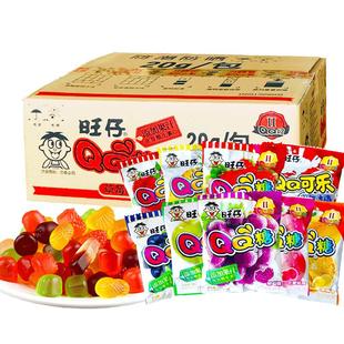 旺旺旺仔qq糖果汁橡皮糖旺旺软糖圣诞节整箱批发儿童休闲零食糖果