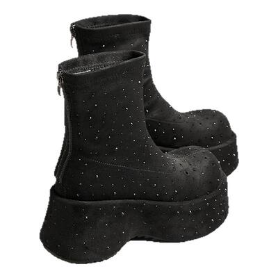 millies妙丽女鞋加绒保暖短靴