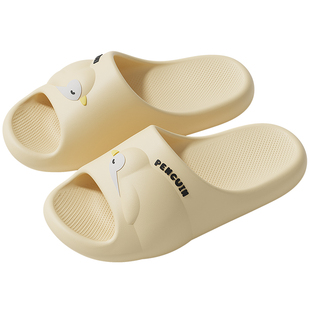 小企鹅拖鞋女款2025新款室内家居浴室卡通静音防滑防臭厚底凉拖男