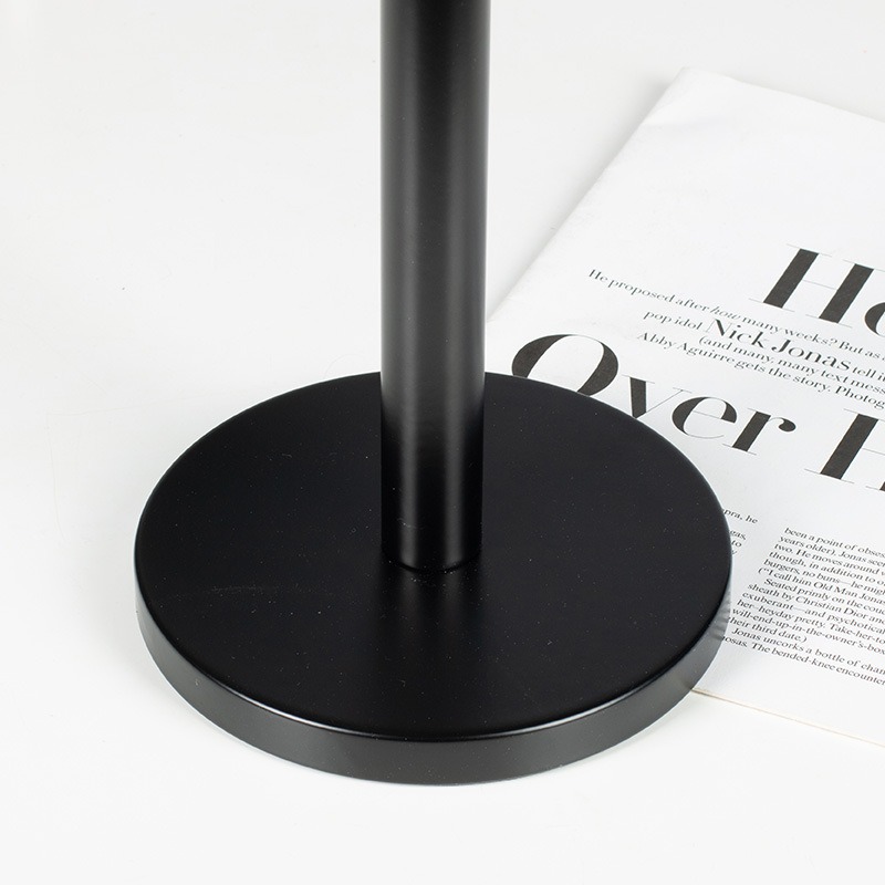 不锈钢黑色立式纸巾架卫生间浴厨房大厅圆柱纸架纸巾收纳纸架