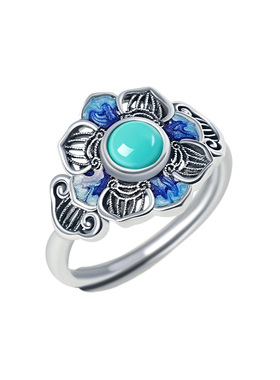 宫里上新云栖绿松石戒指