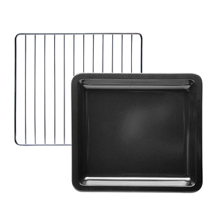 全平底烤盘适配美的25L升电烤箱PT2531/2500接油托盘不锈钢烤网架