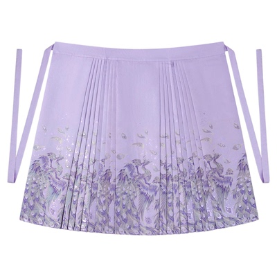 三生都孔鸟点翠满织马面裙日常百搭大裙摆小个子穿高贵紫织金妆花