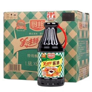 厨邦美味鲜特级酿造酱油1.68L生抽炒菜凉拌调味品餐饮装批发食堂