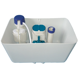 老式连体单按ying鹰牌01通用款内胆 内置塑料水箱马桶配件改双按