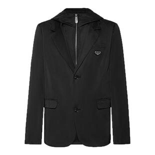 PHILIPP PLEIN 26春夏PP经典徽标男士纯色假俩件西装外套夹克连帽