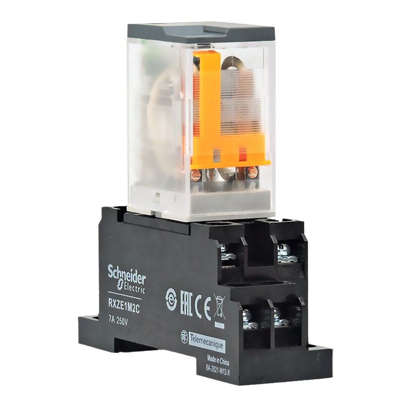 正品施耐德DC24V小型中间继电器 RXM2LB2BD JD P7 F7 220V直流12V
