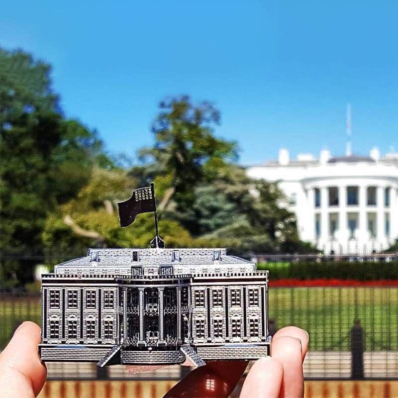 钢魔像批发美国建筑3D拼拼装拼图手工爱模型DIY系列立体金属