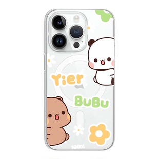一二布布 Magsafe磁吸手机壳适用iphone全机型i17 Air 17pro透明硬壳15 15pro max苹果16磁吸13来图订制DIY