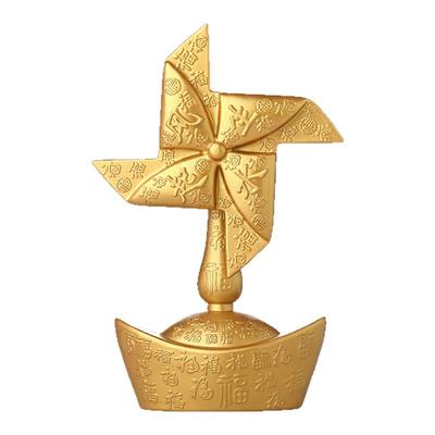 风生水起百福元宝风车摆件
