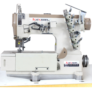 凯旋500工业平台式三针五线电动直驱绷缝机毛毯包边车缝纫机