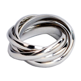 夏季新款S925纯银戒指女个性原创小众设计五环闭口素圈ins潮流R51