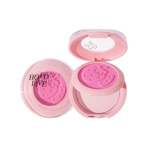HOLD LIVE嘭嘭雾感腮红高光粉盘 双层腮红膏泥收缩膨胀色腮紫晒红