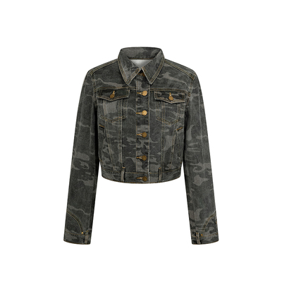 F383短款设计感牛仔短外套